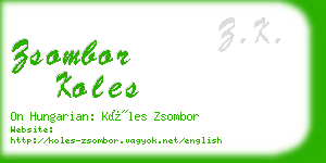 zsombor koles business card